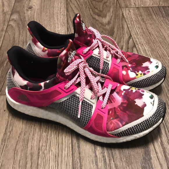 flower print adidas shoes